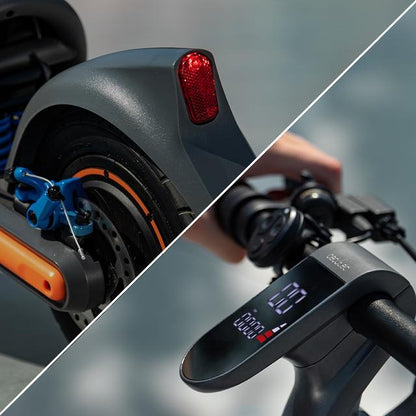 Patinete eléctrico con base ultrawide, doble suspensión