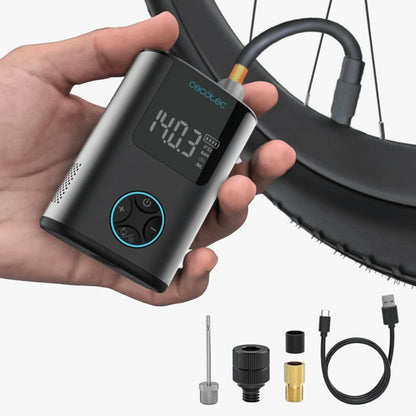 Mini Air max Inflador eléctrico compacto para bicicleta, moto, coche, patinetes y balones.