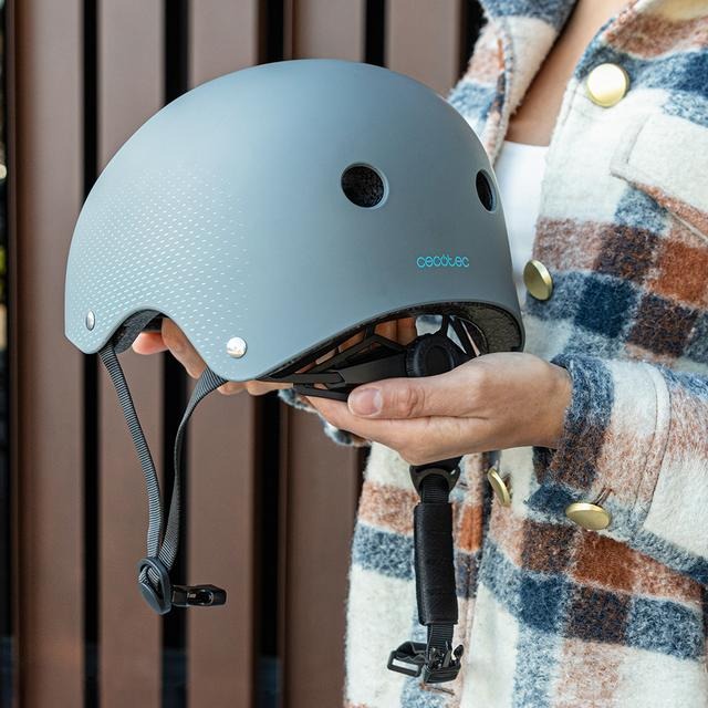 BrainGuard Urban Grey S-M Casco urbano para bicicletas y patinetes eléctricos, talla S-M (56-58 cm), color gris. Homologado para cumplir con la máxima seguridad.